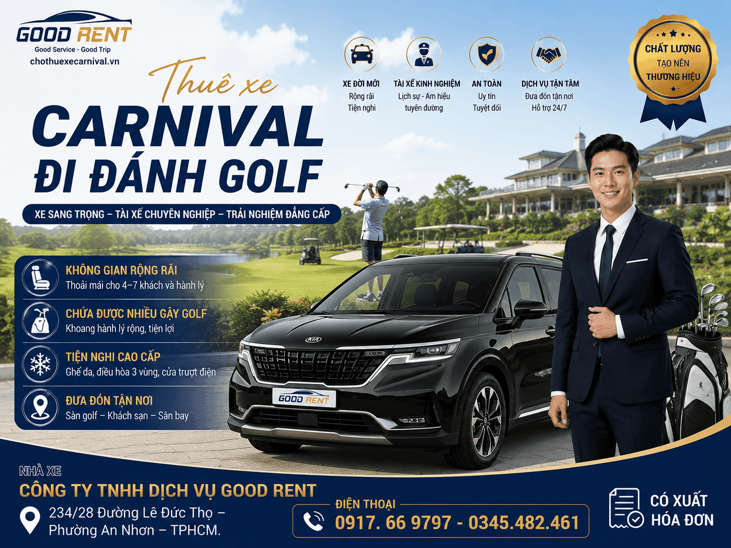 Dịch vụ cho thuê xe carnival đi đánh gold