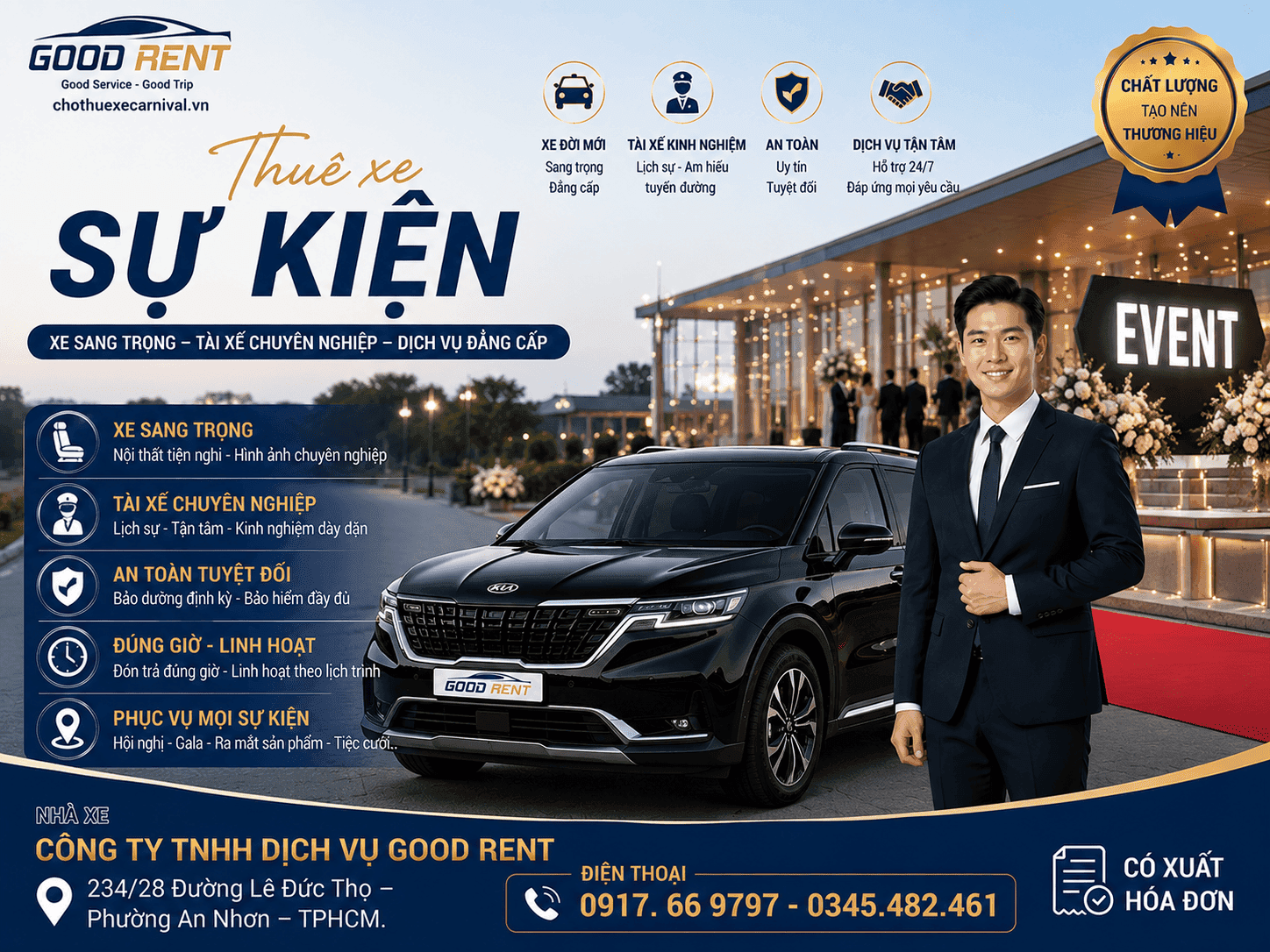 dịch vụ cho thuê xe sự kiện